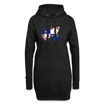 Picardie-effacé - Sweat-shirt à capuche long Femme - noir - Devant