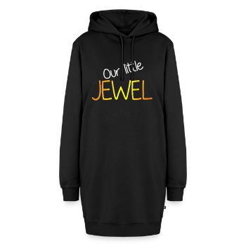 Baby / Juwel / Familie / klein / Toddler - Hoodie-Kleid - Schwarz - Vorne