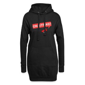 ON STRIKE Poster - Sweat-shirt à capuche long Femme - noir - Devant