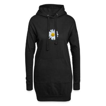 marguerite - Sweat-shirt à capuche long Femme - noir - Devant