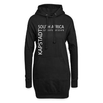 Kapstadt South Africa Süd Afrika - Hoodie-Kleid - Schwarz - Vorne