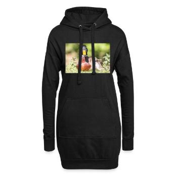 Male Mallard, wild duck (Stockente) - Hoodie-Kleid - Schwarz - Vorne