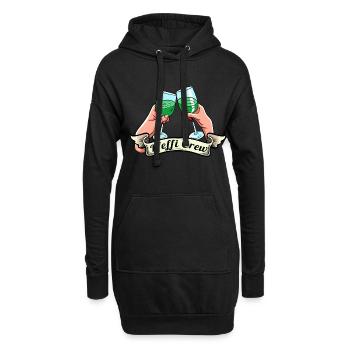 Pfeffi Pfefferminzlikör Crew - Hoodie-Kleid - Schwarz - Vorne