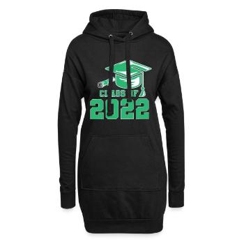 Abi 2022 Schule Abschluss Studium Class of 22 - Hoodie-Kleid - Schwarz - Vorne