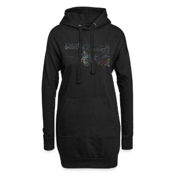 bmx - Sweat-shirt à capuche long Femme - noir - Devant
