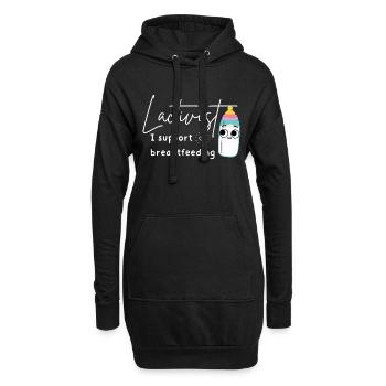 Funny lactation consultant breastfeeding support - Hoodie Dress - black - Front