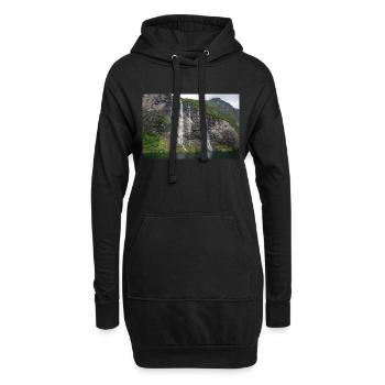 Seven Sisters Waterfall Norway Geiranger - Hoodie-Kleid - Schwarz - Vorne