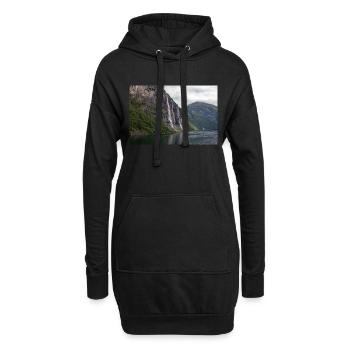 Seven Sisters Waterfall at the Geiranger fjords - Hoodie-Kleid - Schwarz - Vorne