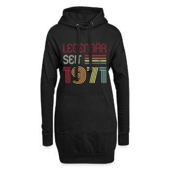 Legendär Seit 1971 Jahr Retro 71er Jahrgang - Hoodie-Kleid - Schwarz - Vorne