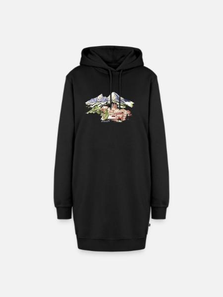 Berchtesgaden Berg Watzmann - Hoodie-kjole - sort