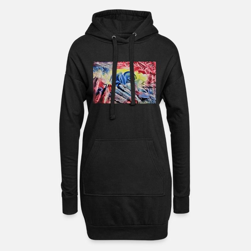3942 - Hoodie-Kleid - Schwarz