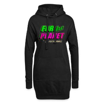 cadeau d’anniversaire pro vegan go vegan déclaration - Sweat-shirt à capuche long Femme - noir - Devant