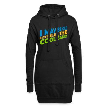 Je suis peut-être vieux - Sweat-shirt à capuche long Femme - noir - Devant