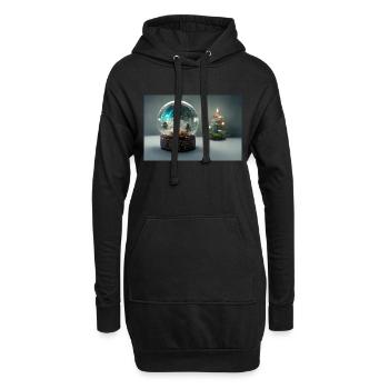 Noël 11 - Sweat-shirt à capuche long Femme - noir - Devant