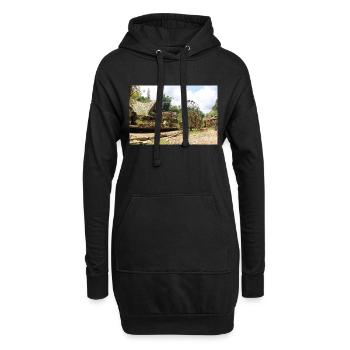 Dorf in Vietnam - Hoodie-Kleid - Schwarz - Vorne