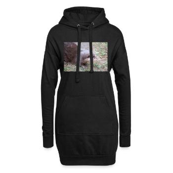 Asian small-clawed otter Zwergotter - Hoodie-Kleid - Schwarz - Vorne