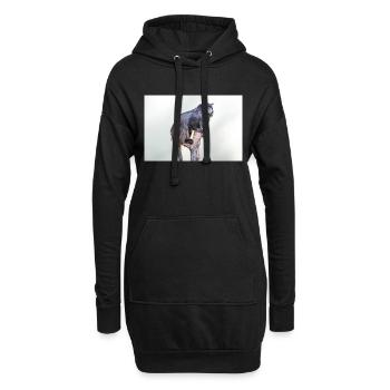 Tamarin à manteau noir Schwarzrückentamarin - Sweat-shirt à capuche long Femme - noir - Devant