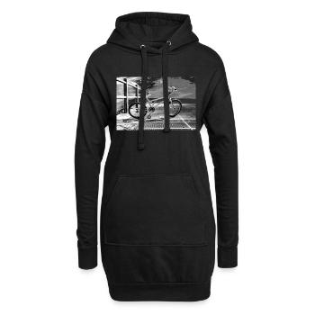 BMX - Hoodie-Kleid - Schwarz - Vorne