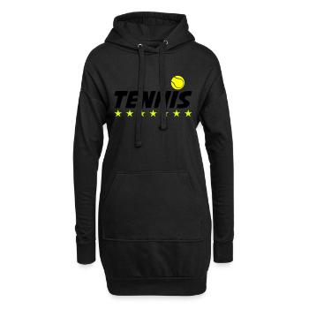 tennis 01 - Hoodie-Kleid - Schwarz - Vorne