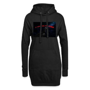 je suis un politique - Sweat-shirt à capuche long Femme - noir - Devant