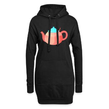 Tea Tea Bags Gift Cup Tea Saying Drink - Sweat-shirt à capuche long Femme - noir - Devant
