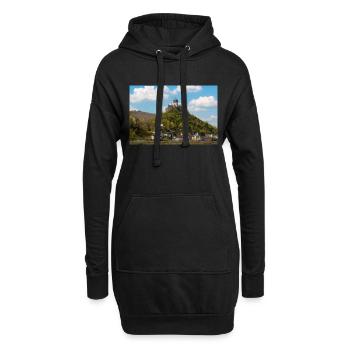 Forteresse de Reichsburg (Reichsburg) Cochem Rhénanie - Sweat-shirt à capuche long Femme - noir - Devant