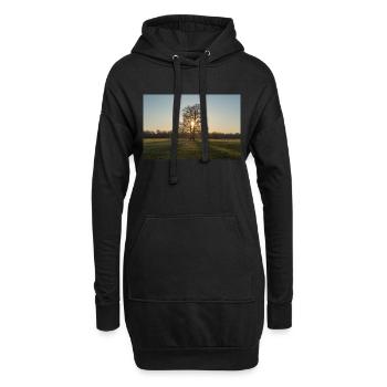 Entre les deux - Sweat-shirt à capuche long Femme - noir - Devant