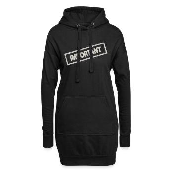 important - Hoodie-Kleid - Schwarz - Vorne