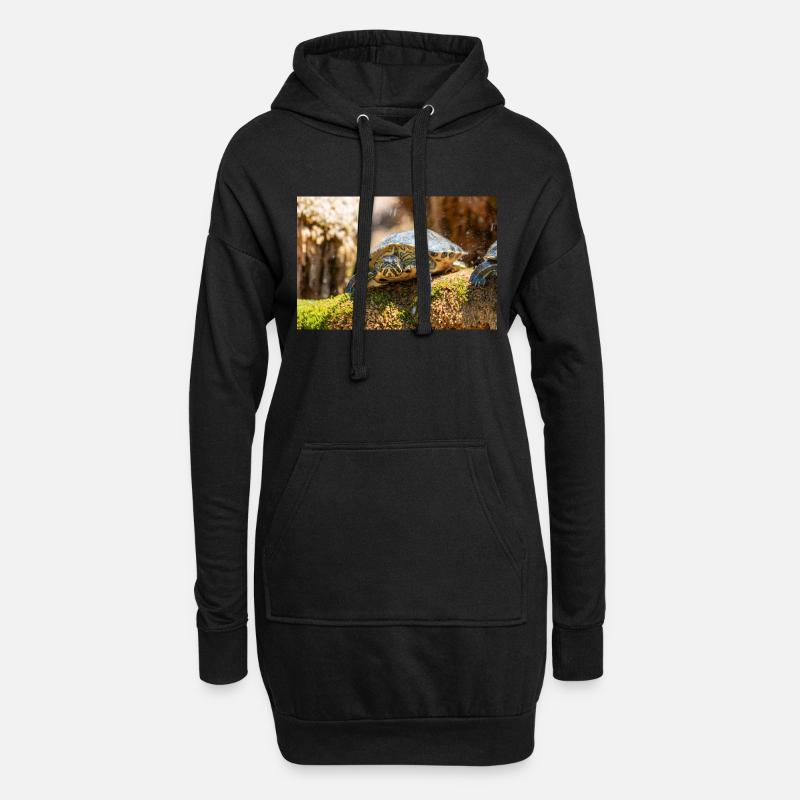 Gelbbauch-Slider Trachemys scripta scripta - Hoodie-Kleid - Schwarz