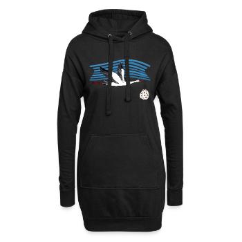 Storch - Hoodie-Kleid - Schwarz - Vorne