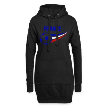 france soccer - Hoodie-Kleid - Schwarz - Vorne