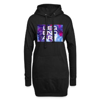 Design légendaire - Sweat-shirt à capuche long Femme - noir - Devant