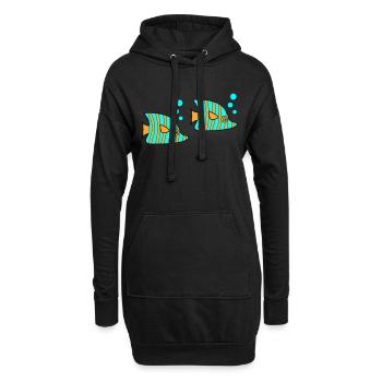 Pisces - Hoodie Dress - black - Front