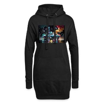 Hot Rod #4 - Sweat-shirt à capuche long Femme - noir - Devant