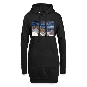 Croix sommitale de la Zugspitze - Sweat-shirt à capuche long Femme - noir - Devant