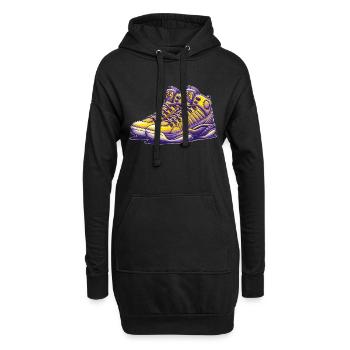 Basketballspieler - Hoodie-Kleid - Schwarz - Vorne