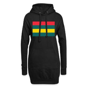 Insel Mauritius / Flagge von Mauritius - Hoodie-Kleid - Schwarz - Vorne