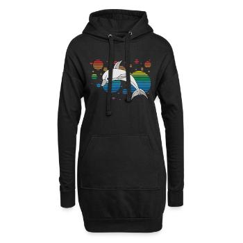 Delfin - Hoodie-Kleid - Schwarz - Vorne