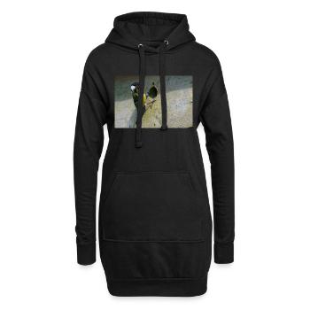 Great Tit Feeding Chicks - Hoodie Dress - black - Front