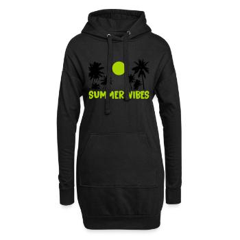 Ambiance estivale - Sweat-shirt à capuche long Femme - noir - Devant