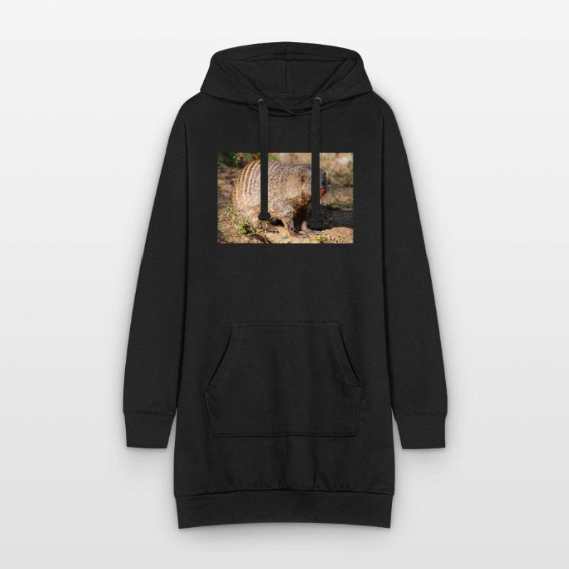Gebänderte Manguste oder Zebramanguste Zebramanguste Hoodie-Kleid