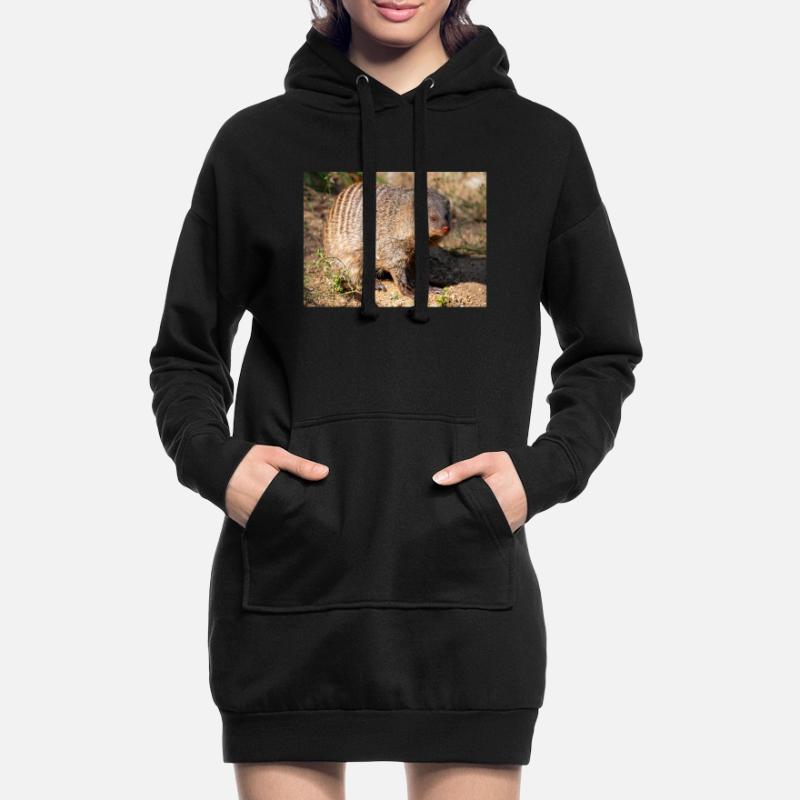 Gebänderte Manguste oder Zebramanguste Zebramanguste Hoodie-Kleid