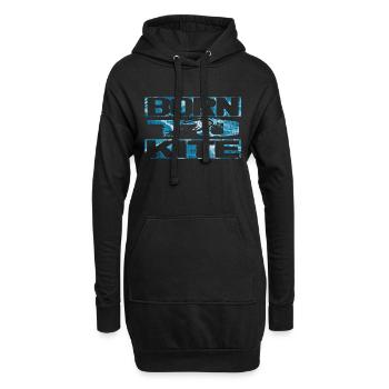 Born to Kite - Hoodie-Kleid - Schwarz - Vorne