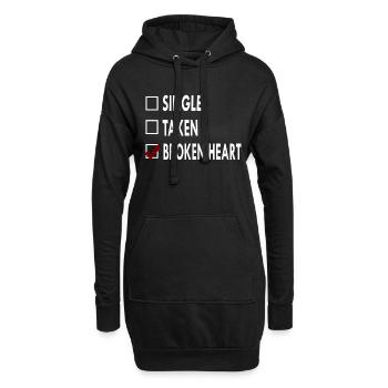 EINZELNES GEBROCHENES HERZ - Hoodie-Kleid - Schwarz - Vorne