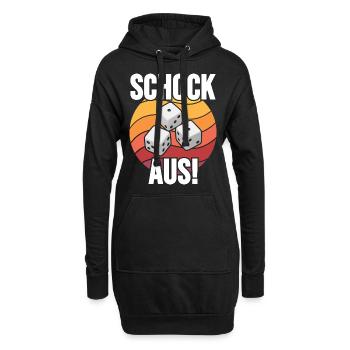 Schock Aus! Schocken Würfelspiel Trinkspiel - Hoodie-Kleid - Schwarz - Vorne