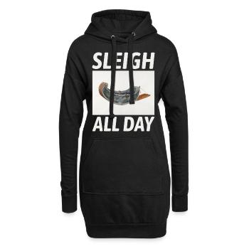 Husky Schlitten Hunderennen Alaskan Racers - Hoodie-Kleid - Schwarz - Vorne