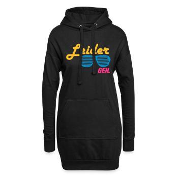 Leider Geil - Hoodie-Kleid - Schwarz - Vorne