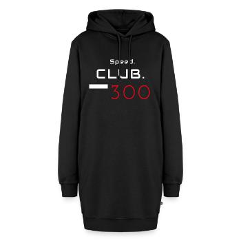 speed club 300 km/h - Hoodie-Kleid - Schwarz - Vorne