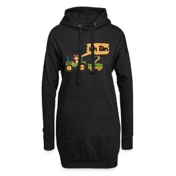 Ich bin 2 | Kindergeburtstag | zweiter Geburtstag - Sweat-shirt à capuche long Femme - noir - Devant