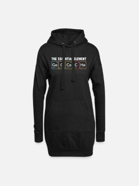 Geocaching Geocacher Geschenk - Hoodie-Kleid - Schwarz